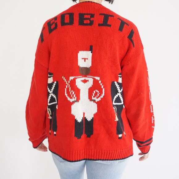 VTG BellePointe Ohio State Band Cardigan Red Collegiate Retro 80s Preppycore M - Picture 2 of 15